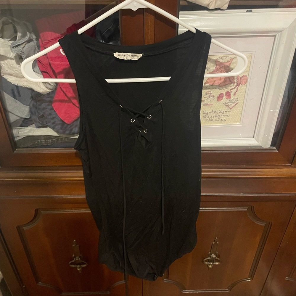 Black bodysuit top
